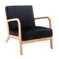 Classic Mid-Century Modern Accent Chairs, Open Framed Armchair With Cushioning