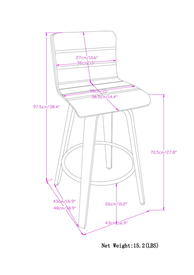 Roland - Upholstered Swivel Counter Height Stool