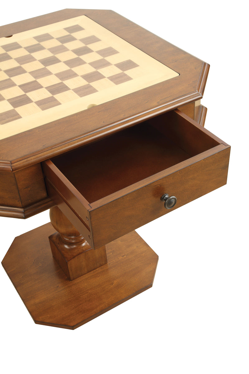 Bishop - Reversible Chess Checker Game Table & Game Tray (Chess Fingures Not Included) - Cherry