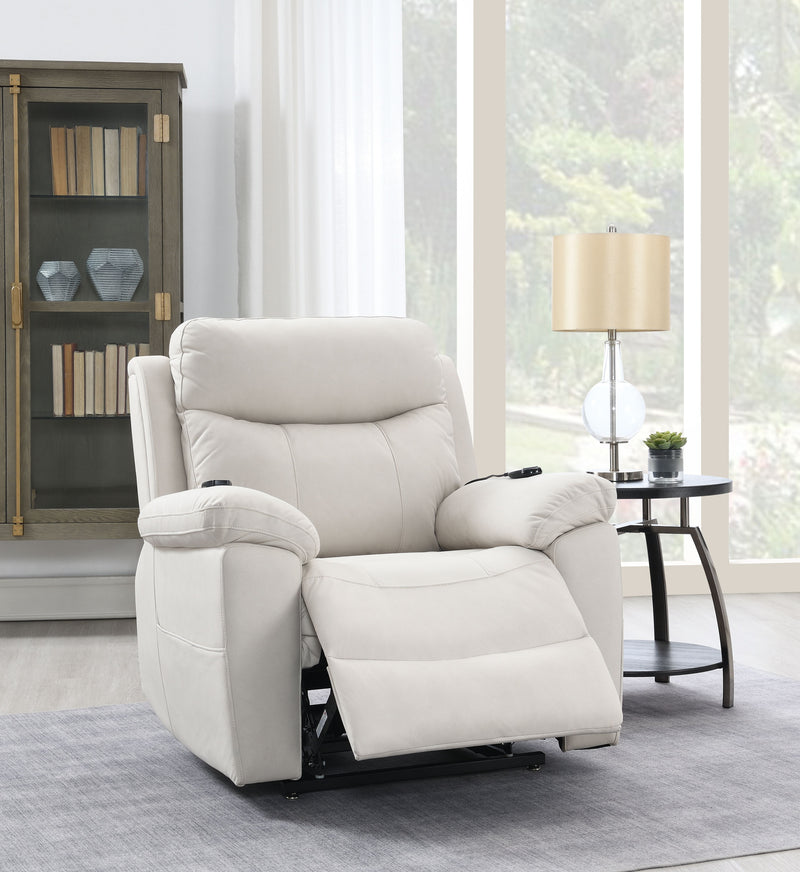 Chriki - Polished Microfiber Power Motion Recliner With Lift Heating Massage Chair