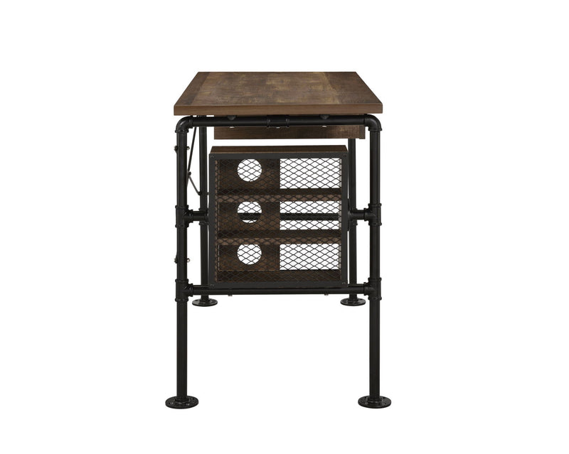 Endang - Writing Desk - Weathered Oak / Black