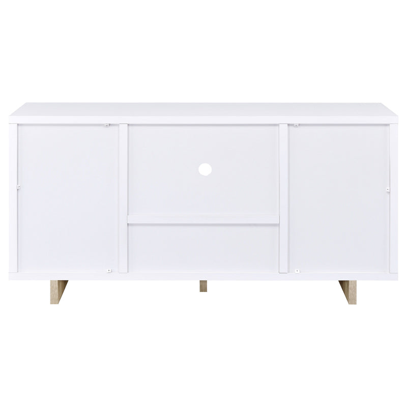 Dalton - 2 Door Storage Credenza - White And Distressed Pine