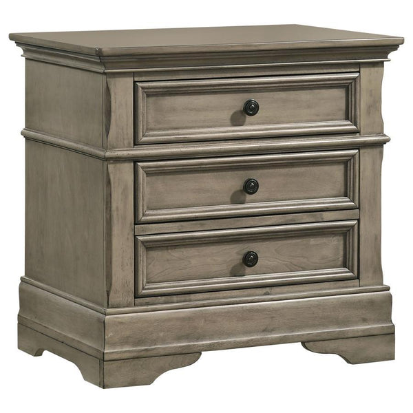 Manchester - 3-Drawer Nightstand - Wheat Brown