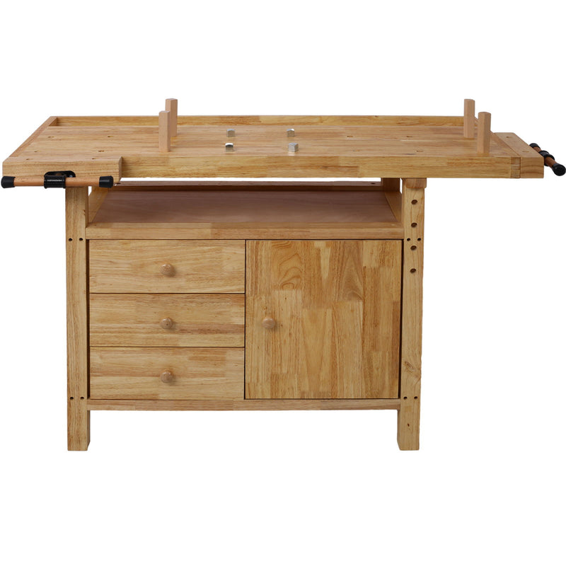 Wood Workbench For Garage Workshop And Home - Natural