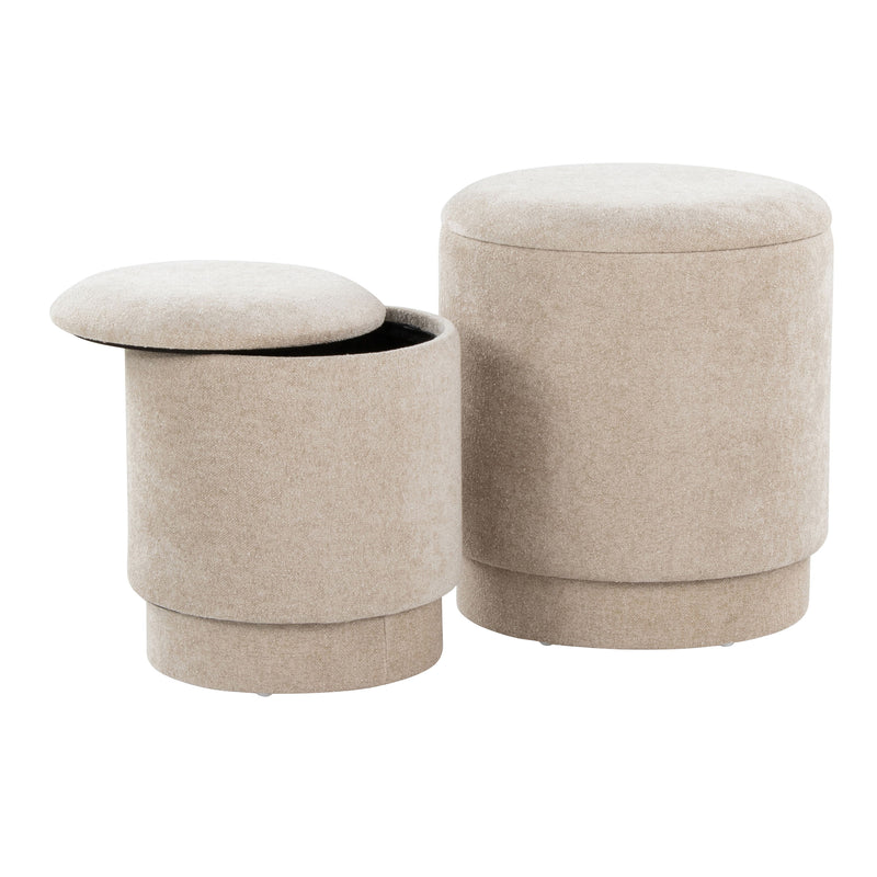 Marla - Upholste Contemporary Ottoman Set