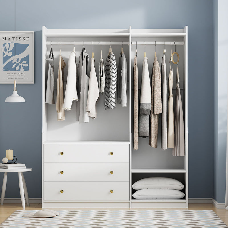 Open Wardrobe Storage For Bedroom