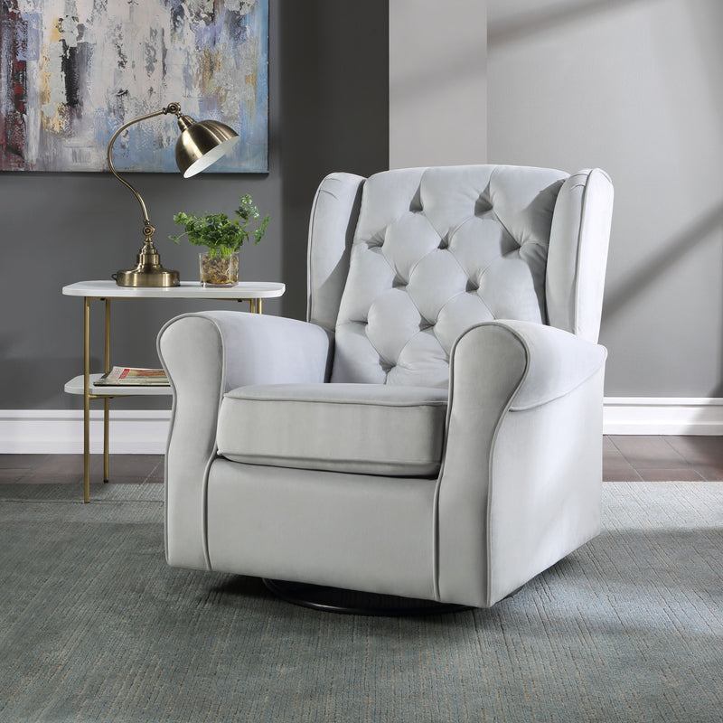 Zeger - Glider Chair With Swivel - Gray