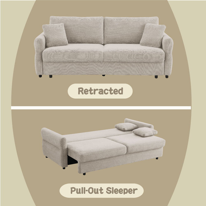 Haran - Sofa With Sleeper - Beige