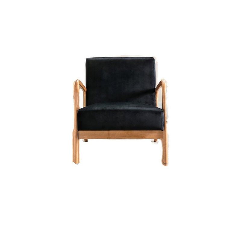 Classic Mid-Century Modern Accent Chairs, Open Framed Armchair With Cushioning