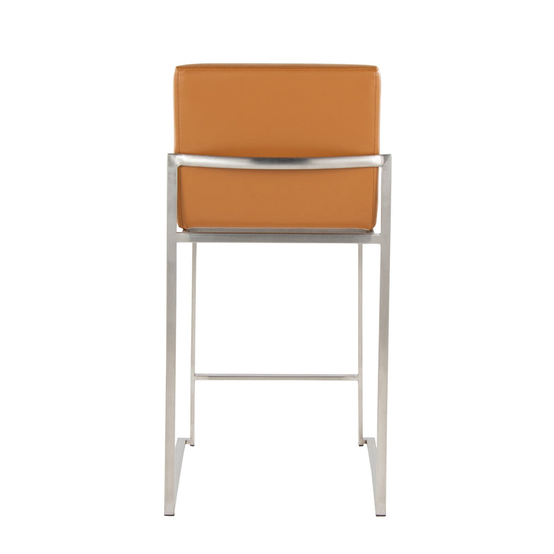 Fuji - Contemporary High Back Barstool (Set of 2)