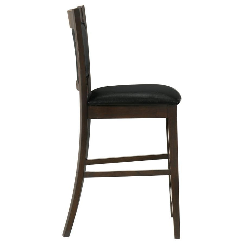 Jaden - Upholstered Counter Chair (Set of 2) - Black And Espresso - Atlantic Fine Furniture Inc