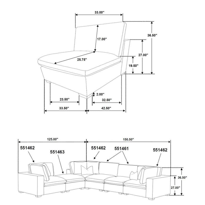 Lakeview - Upholstered Modular Sectional Sofa