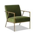 Aerin - Hammered Brass Upholstered Accent Arm Chair