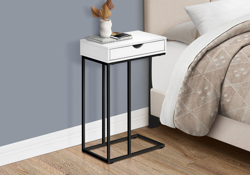 Accent Table, C - Shaped Contemporary & Modern Versatile Design