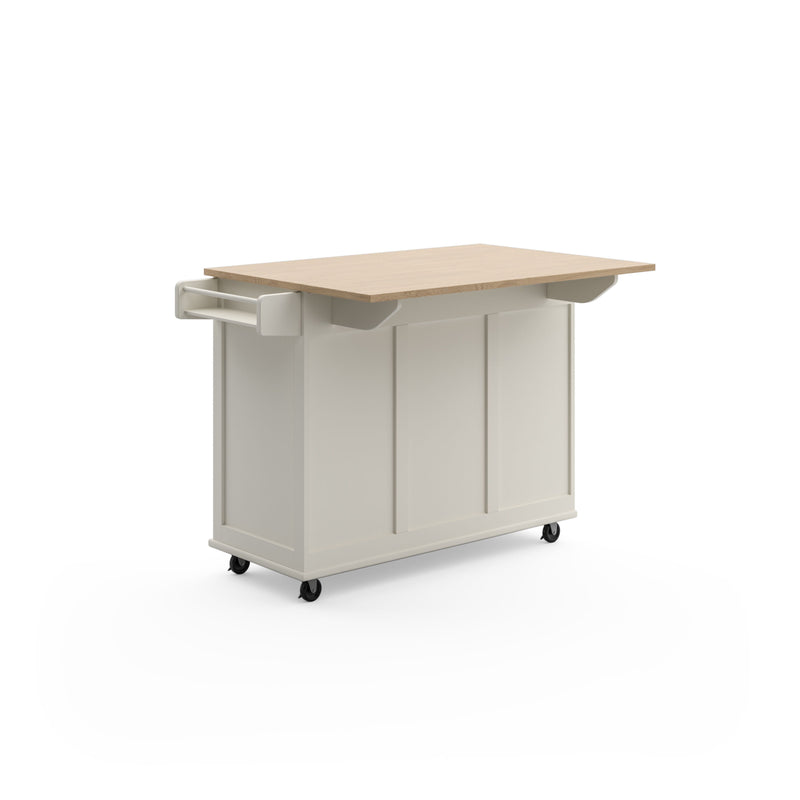 Blanche - Kitchen Cart - Rubber Wood Top