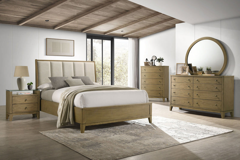 Granada - 8-Drawer Dresser And Mirror - Natural Pine