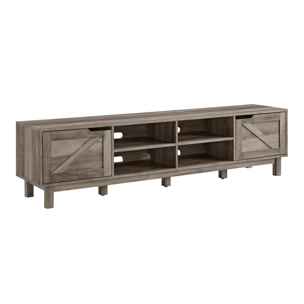 Rustic Barndoor Open-Storage TV Stand For TVs Up To 80"