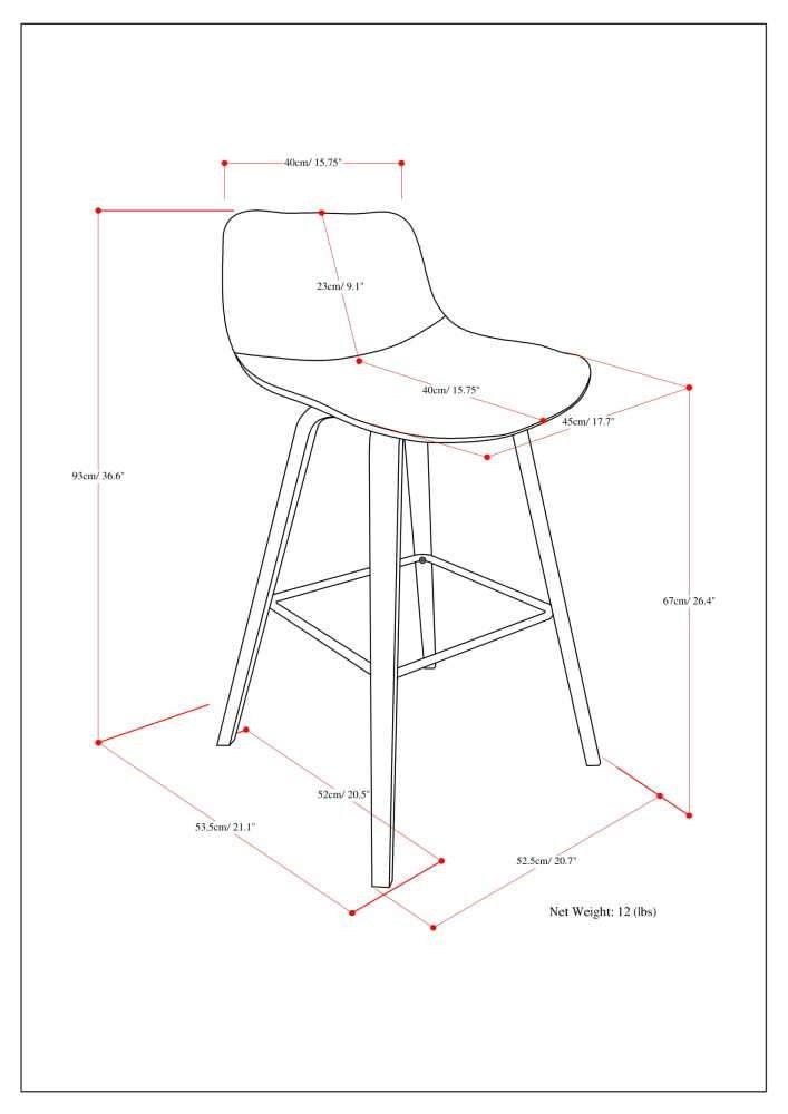 Randolph Bentwood - Upholstered Counter / Bar Height Stool (Set of 2)