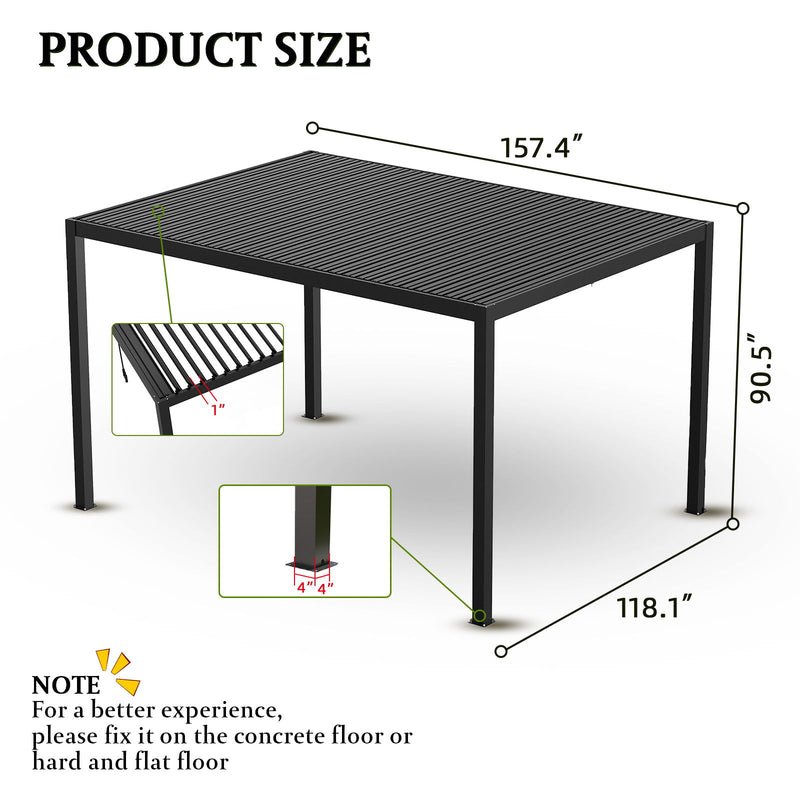 Louver Pergola Aluminium Frame & Louvers