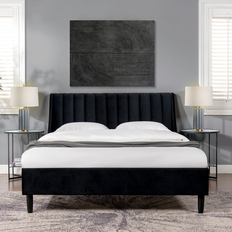 Aspen - Vertical Tufted Modern Headboard Platform Bed Set