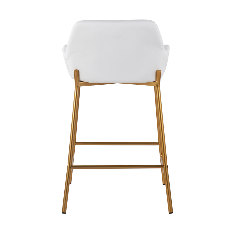 Daniella - Comfortable Contemporary Glam Fixed Height Counter Stool (Set of 2)