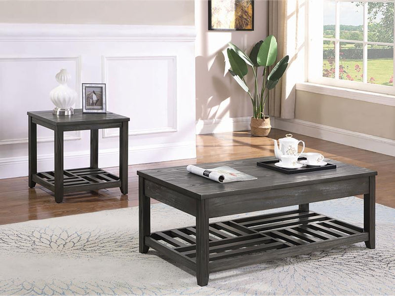 Cliffview - Rectangular Wood Lift Top Coffee Table - Gray - Atlantic Fine Furniture Inc