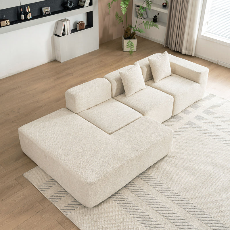 Sectional Sofa Full-Compressed Sofa Couch Free-Combined Sofa For Living Room