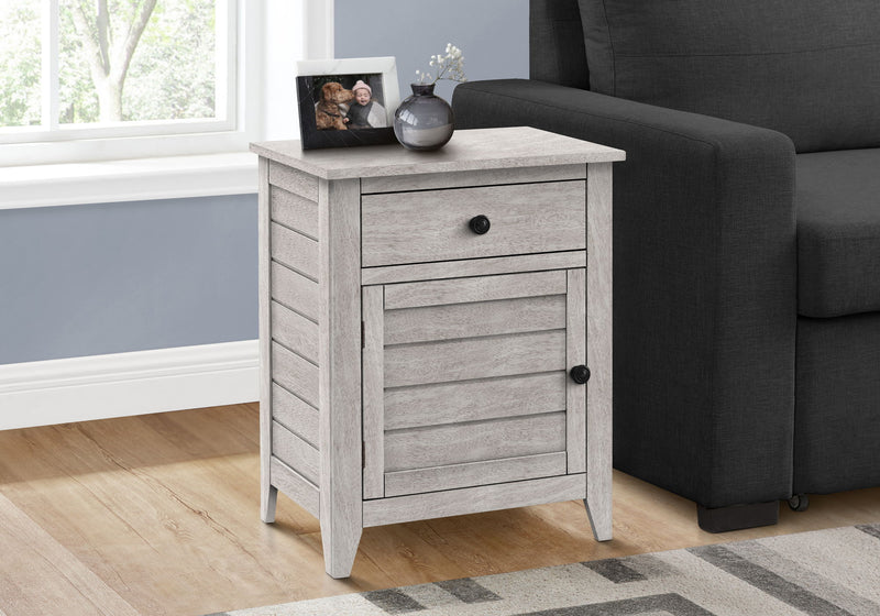 Accent Nightstand, Storage Drawer, Transitional