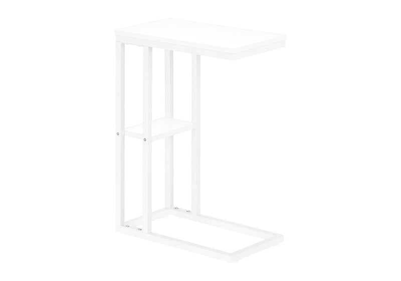 Accent Table, C - Shaped, Marble Look Contemporary & Modern Convenient Design