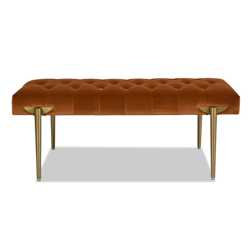 Aria - Upholstered Gold Accent Bench