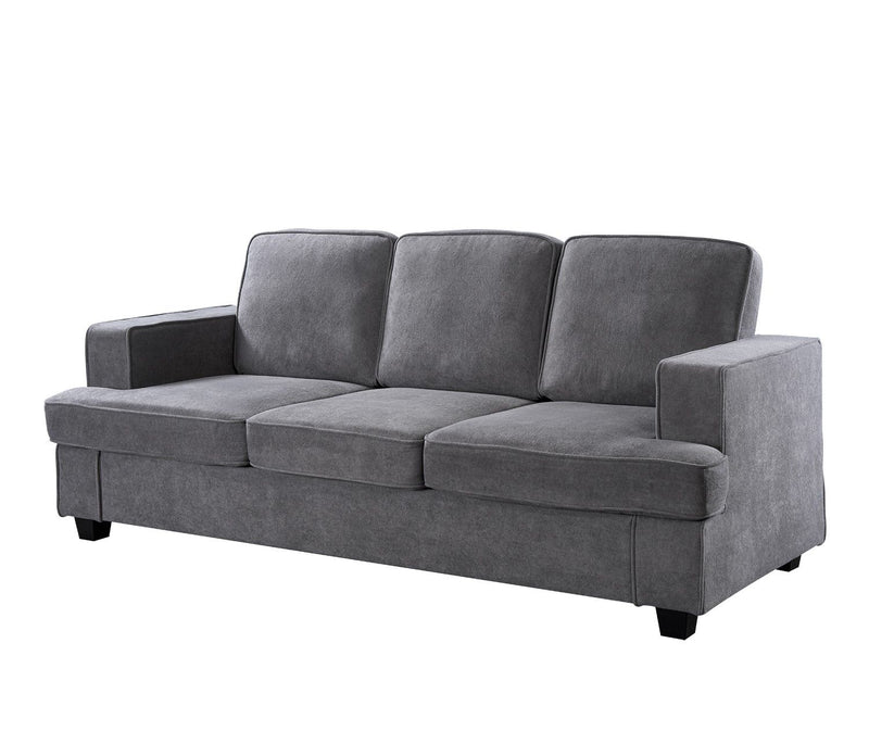 Modern Sofa, Comfortable 3 Seater Couch With Deep Seating, Loose Back Cushions, Wide Arms