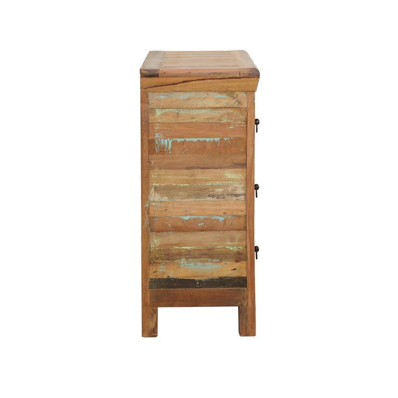 Harper - 4-Drawer Solid Reclaimed Wood Accent Cabinet - Brown