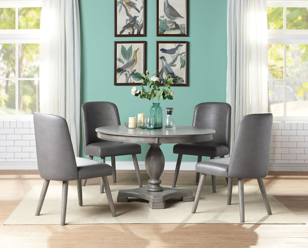 Waylon - 5 Pieces Dining Room Set - Gray / Oak