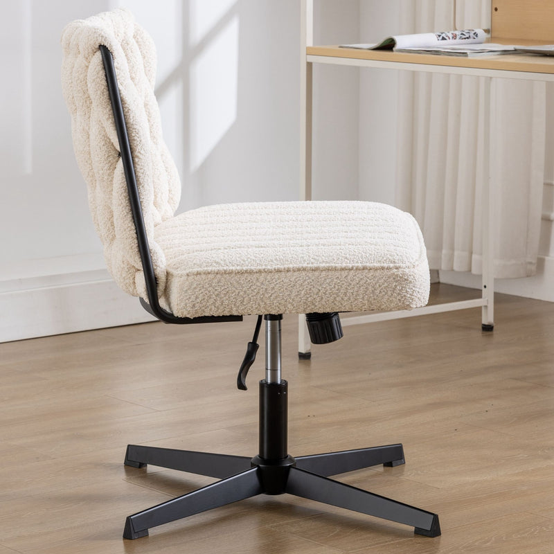 Armless Office Desk Chair No Wheels