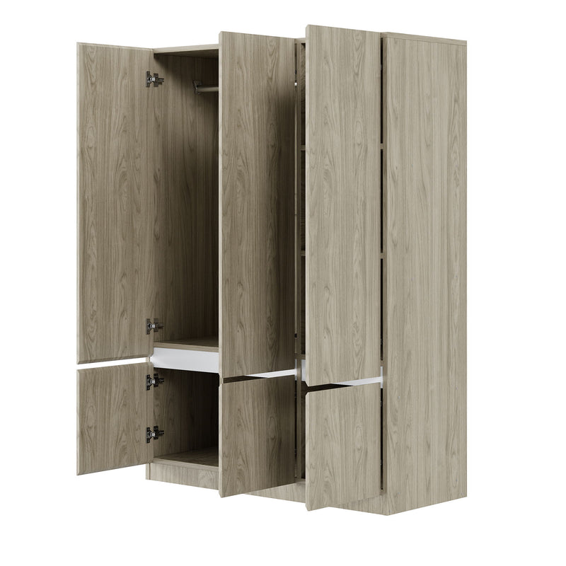 6 Doors Wardrobe Storage For Bedroom