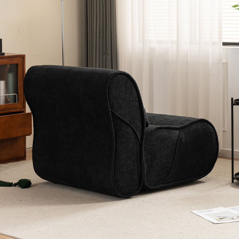 Soft Pellet Velvet Recliner, Comfortable Lounge Chair With Waist Pack Padding, Modern Design, Ideal For Living Room