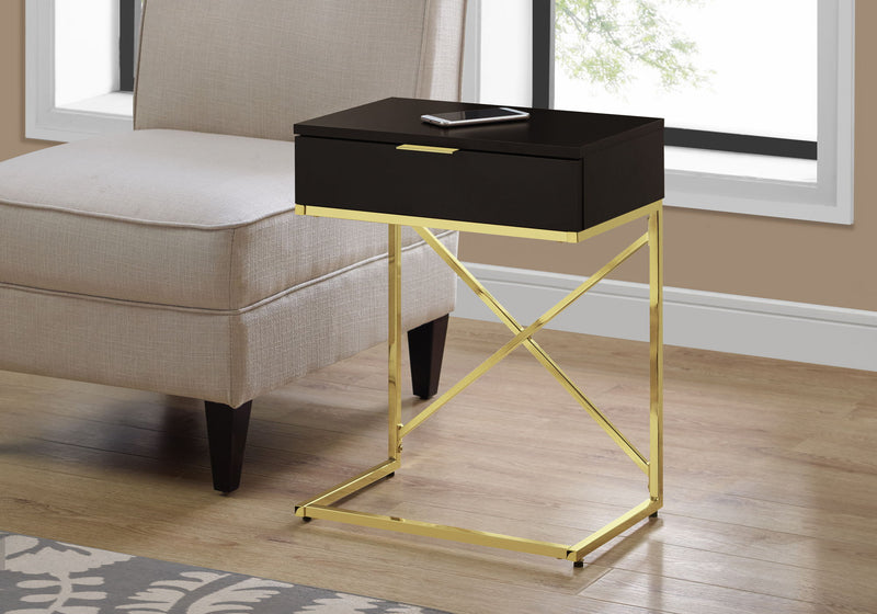 Accent Side Table, Storage Drawer, Spacious Tabletop, Contemporary & Modern