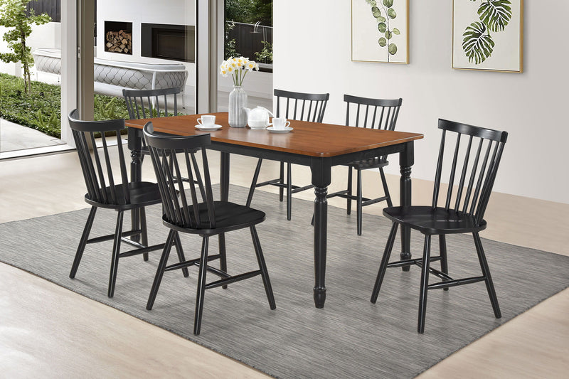 Hollyoak - Windsor Wood Dining Side Chair (Set of 2) - Black