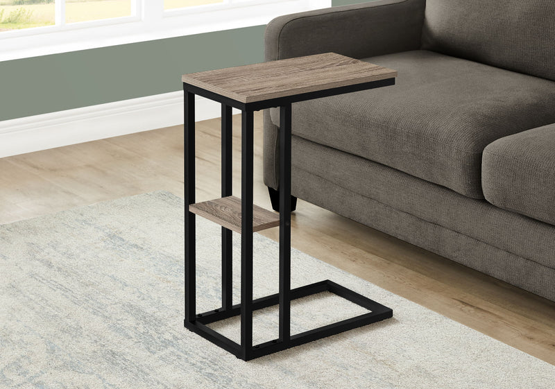 Accent Table, C - Shaped, Marble Look Contemporary & Modern Convenient Design