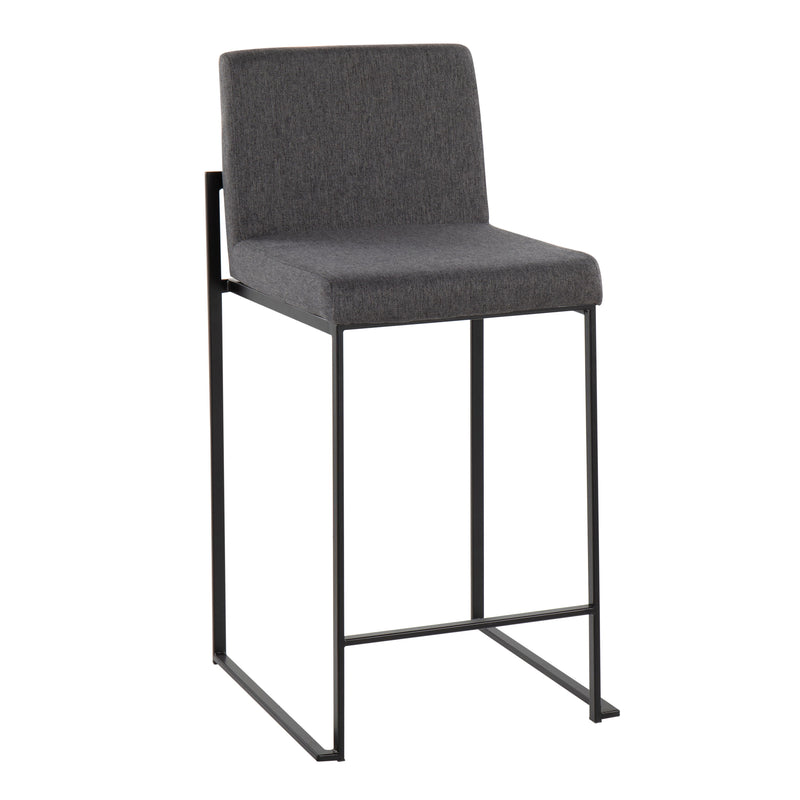 Fuji - Contemporary Modern Elegance, High Back Counter Stool