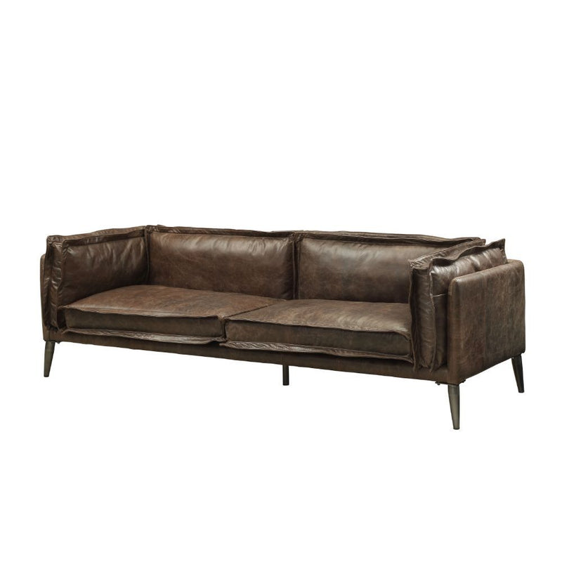 Porchester - Sofa - Distress Chocolate Top Grain Leather - Atlantic Fine Furniture Inc