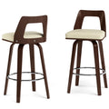 Ellison - Bentwood Upholstered Swivel Stool (Set of 2)