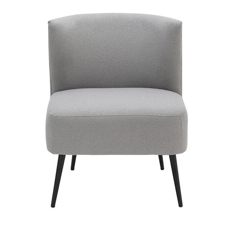 Fran - Contemporary Slipper Chair - Black / Light Gray