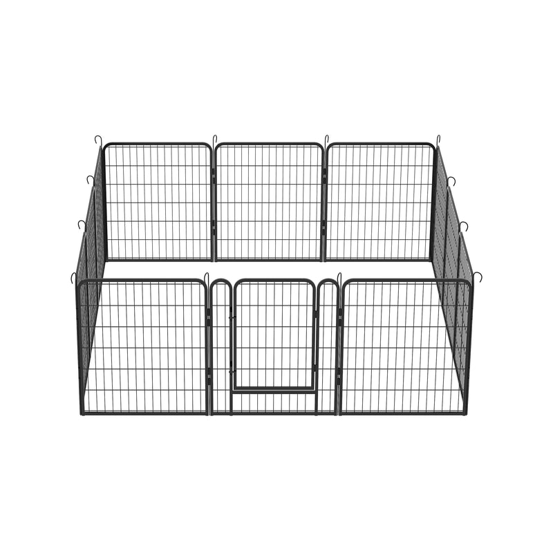 Heavy Duty Metal Playpen With Door, Dog Fence Pet Exercise Pen For Outdoor, Indoor