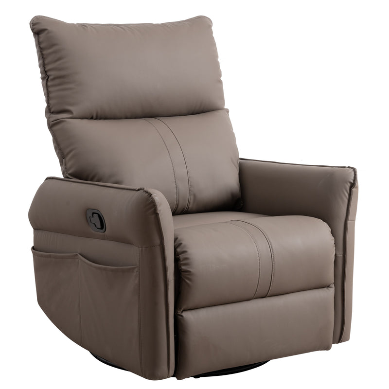 Rocking Recliner Chair, 360 Degree Swivel Nursery Rocking Chair, Glider Chair, Modern Small Rocking Swivel Recliner Chair For Bedroom, Living Room Chair Home Theater Seat, Phone Holder