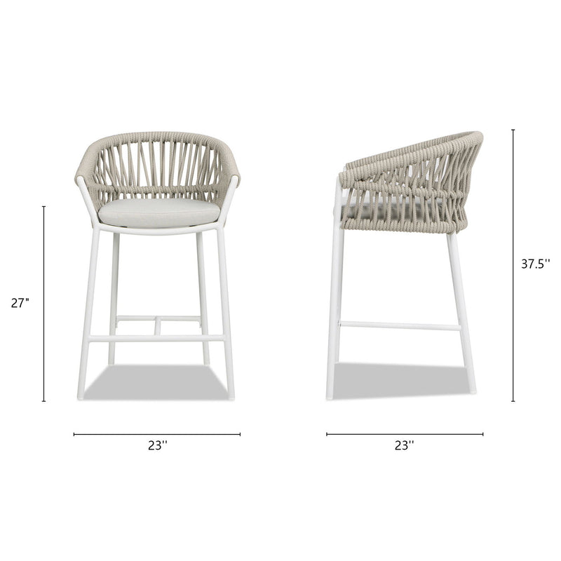 Maiden - Patio Counter Stool Sunproof Olefin (Set of 2)