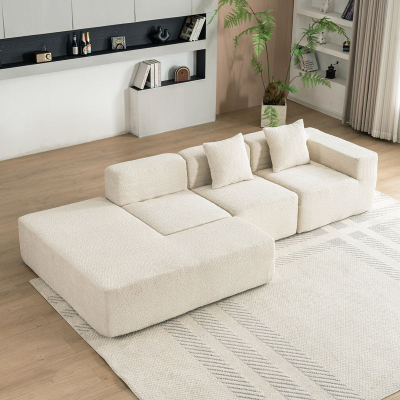 Sectional Sofa Full-Compressed Sofa Couch Free-Combined Sofa For Living Room