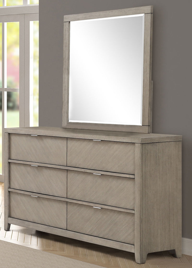 6 Drawer Dresser - Light Gray