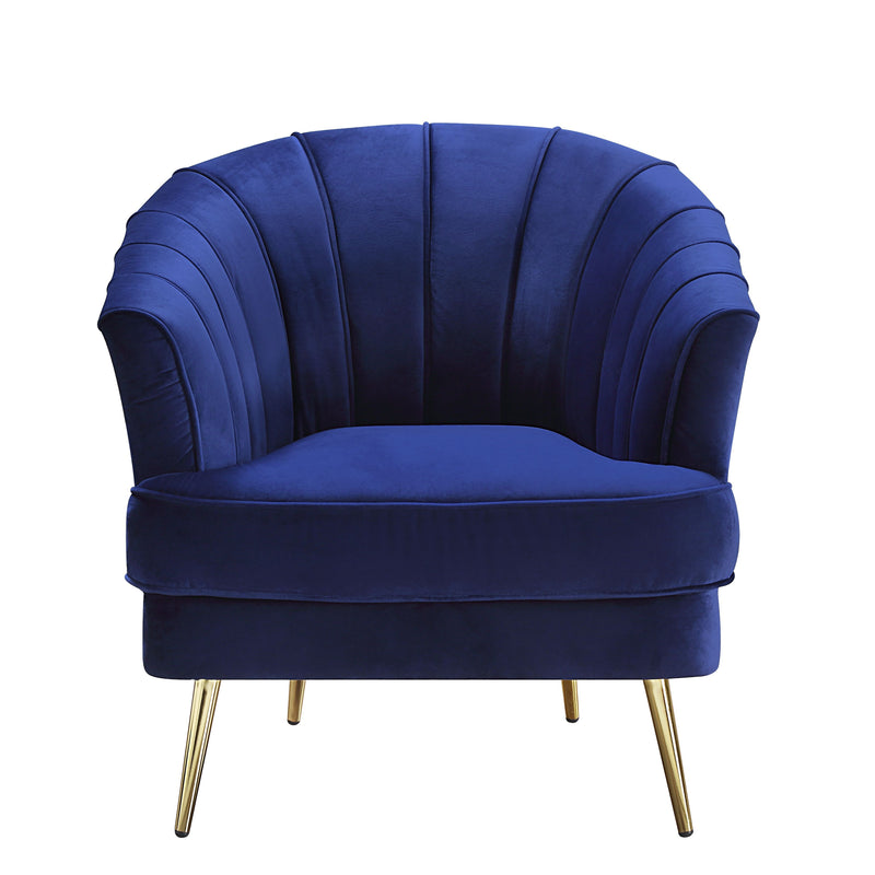 Eivor - Chair - Blue Velvet - Atlantic Fine Furniture Inc