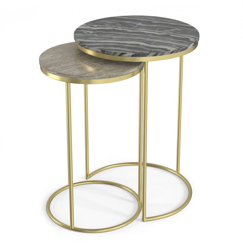 Ashley - 2 Piece Nesting Table - Gold